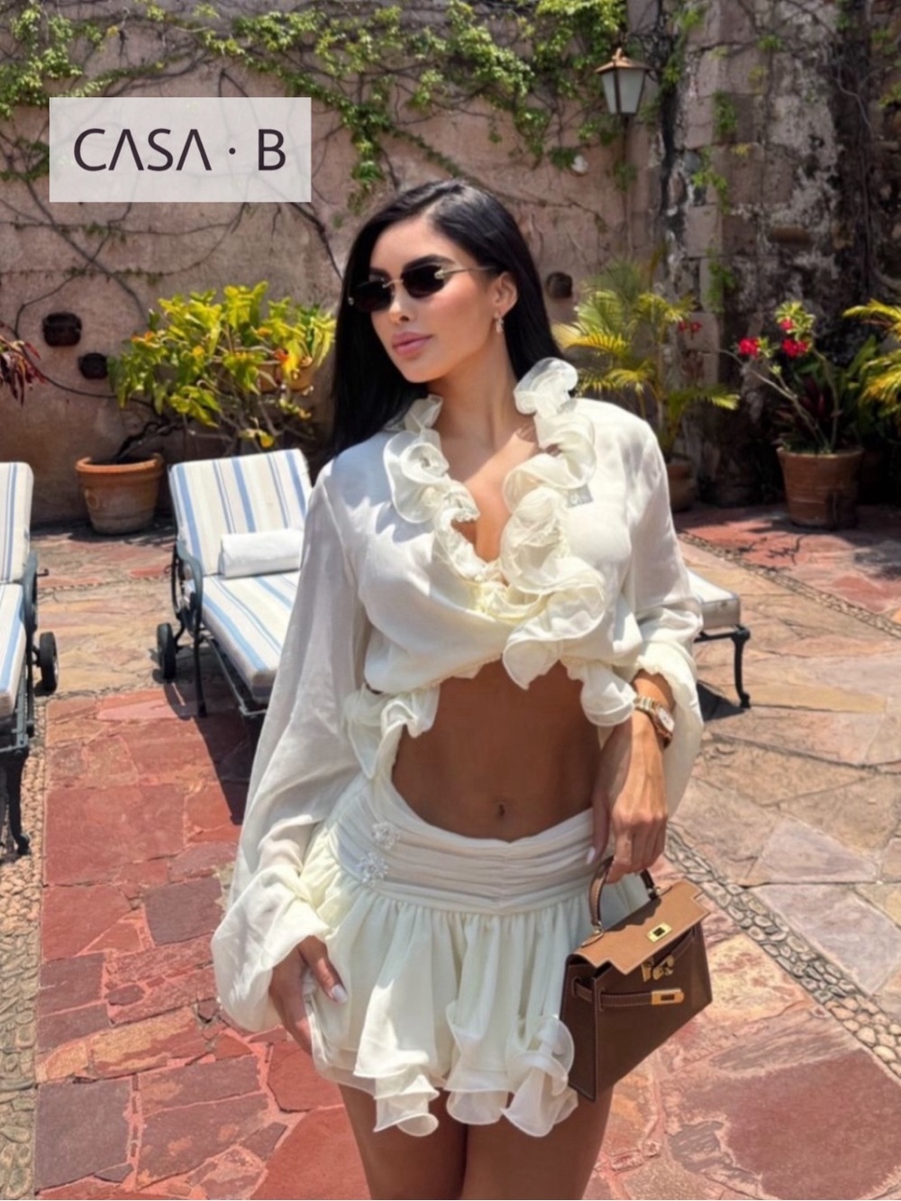 SOON to CASA B | San Pedro Ruffle Set in Ivory
